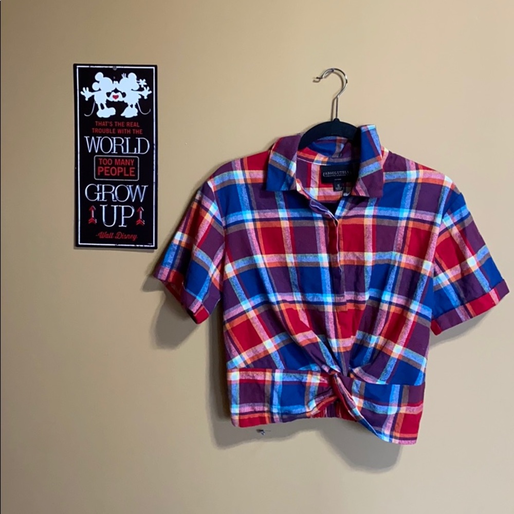 🐰Flannel crop top🐰